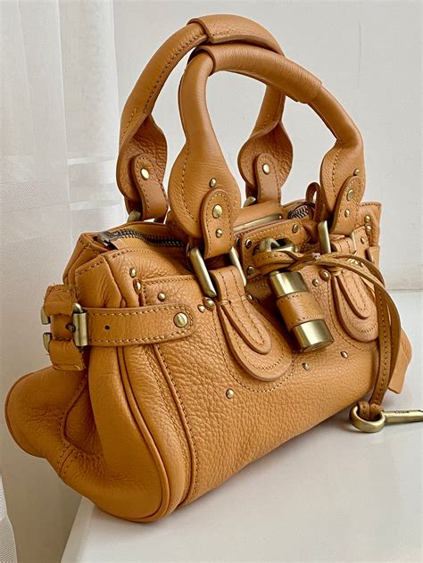 Chloe Paddington Hand Bag Vintage Genuine Leather 02.